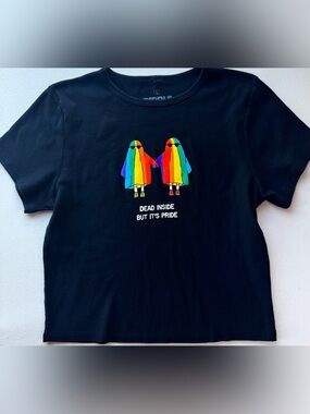 Ripple Junction Dead Inside But It’s Pride Graphic Tee Women’s LGBTQ Rainbow